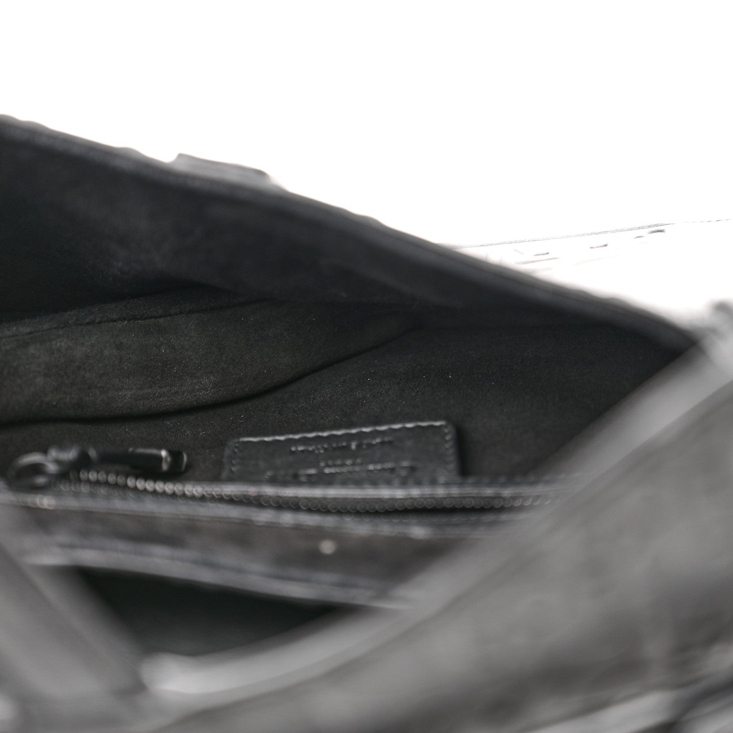 Christian Dior Calfskin Embossed Oblique Saddle Bag With Strap Black 5 of 10