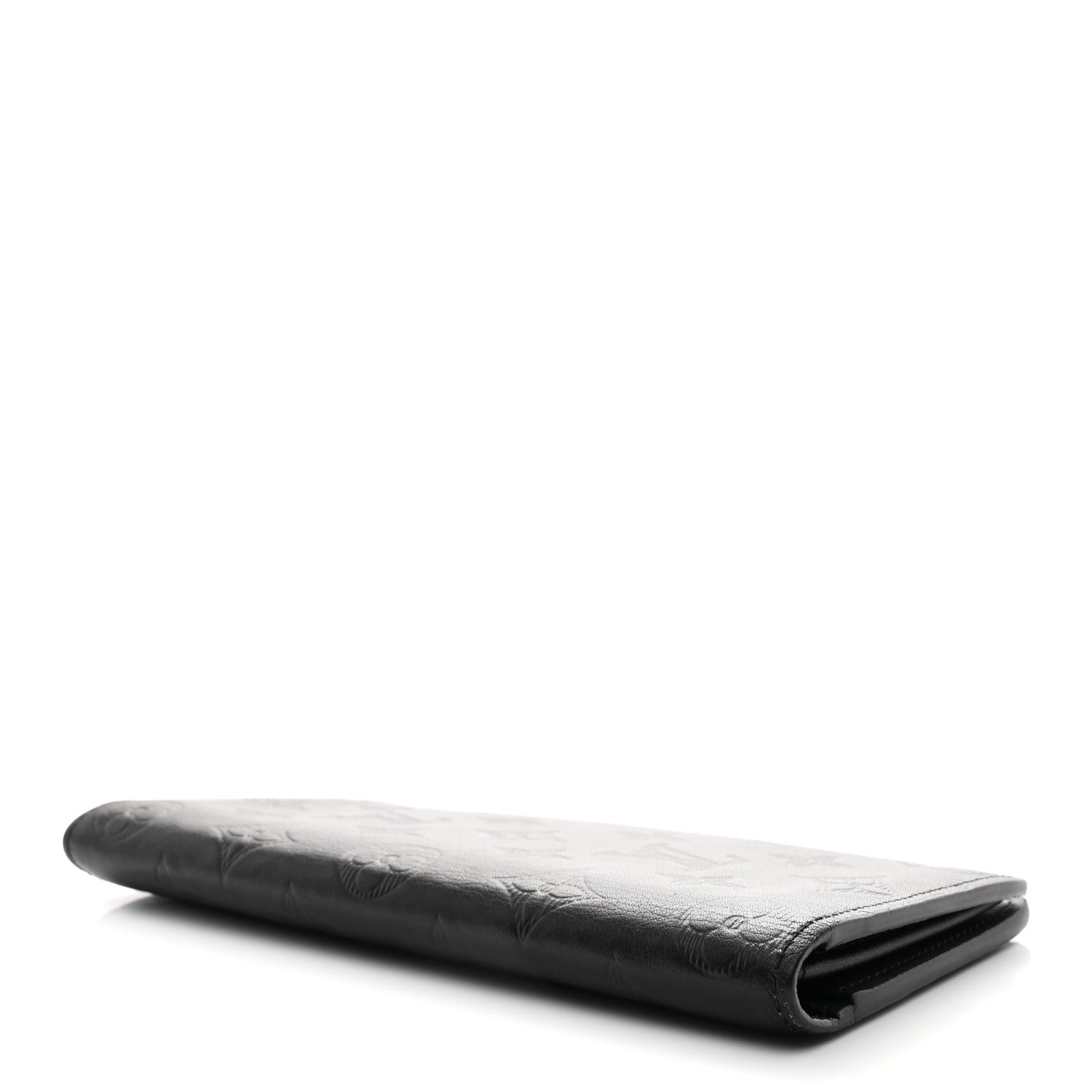 Louis Vuitton Calfskin Monogram Shadow Brazza Wallet Black 4 of 8