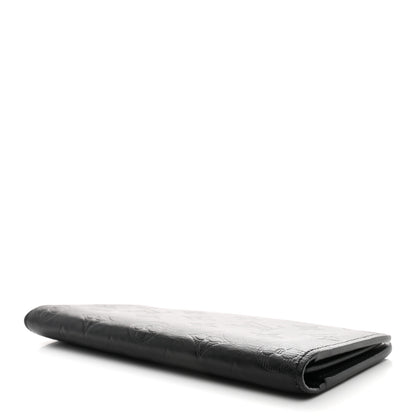 Louis Vuitton Calfskin Monogram Shadow Brazza Wallet Black 4 of 8
