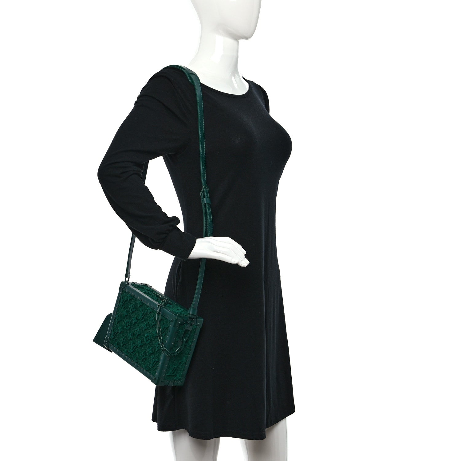 Louis Vuitton Monogram Tuffetage Clutch Box Green 1430635