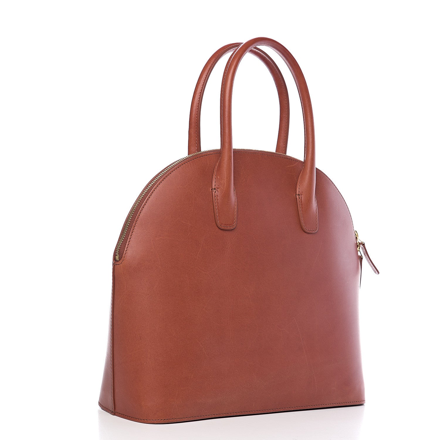 Mansur Gavriel Calfskin Top Handle Rounded Bag Brandy 2 of 12