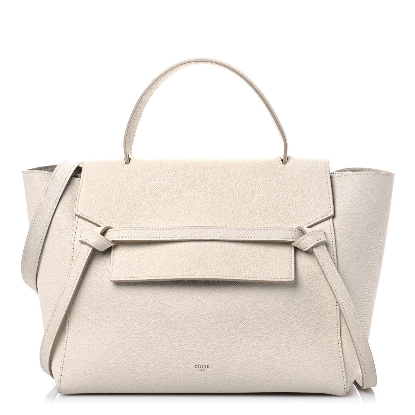 Grained Calfskin Mini Belt Bag White