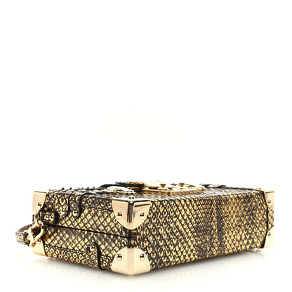 Louis Vuitton Snakeskin Petite Malle Gold 4 of 10