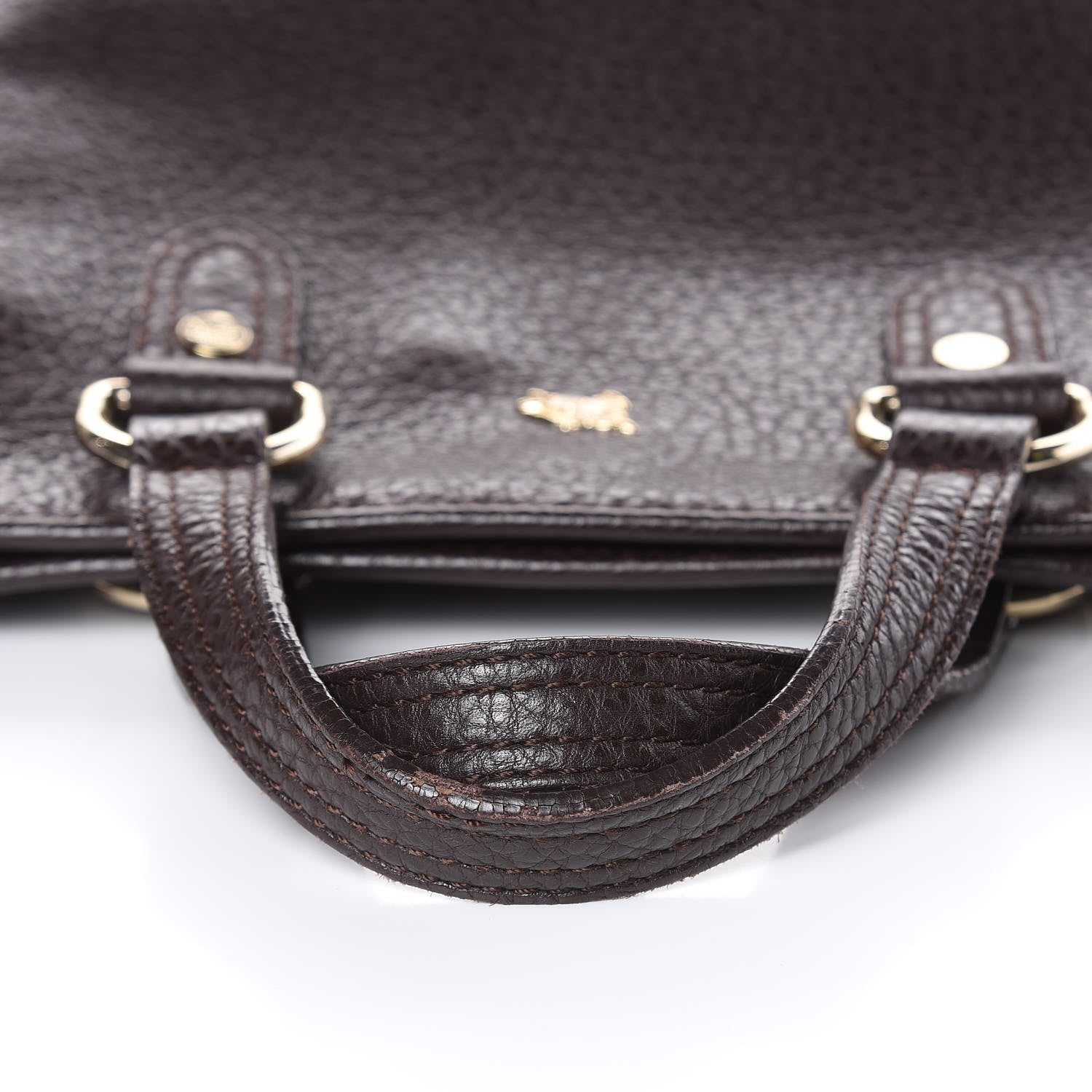 Burberry Grainy Calfskin Tote Dark Brown 10 of 12