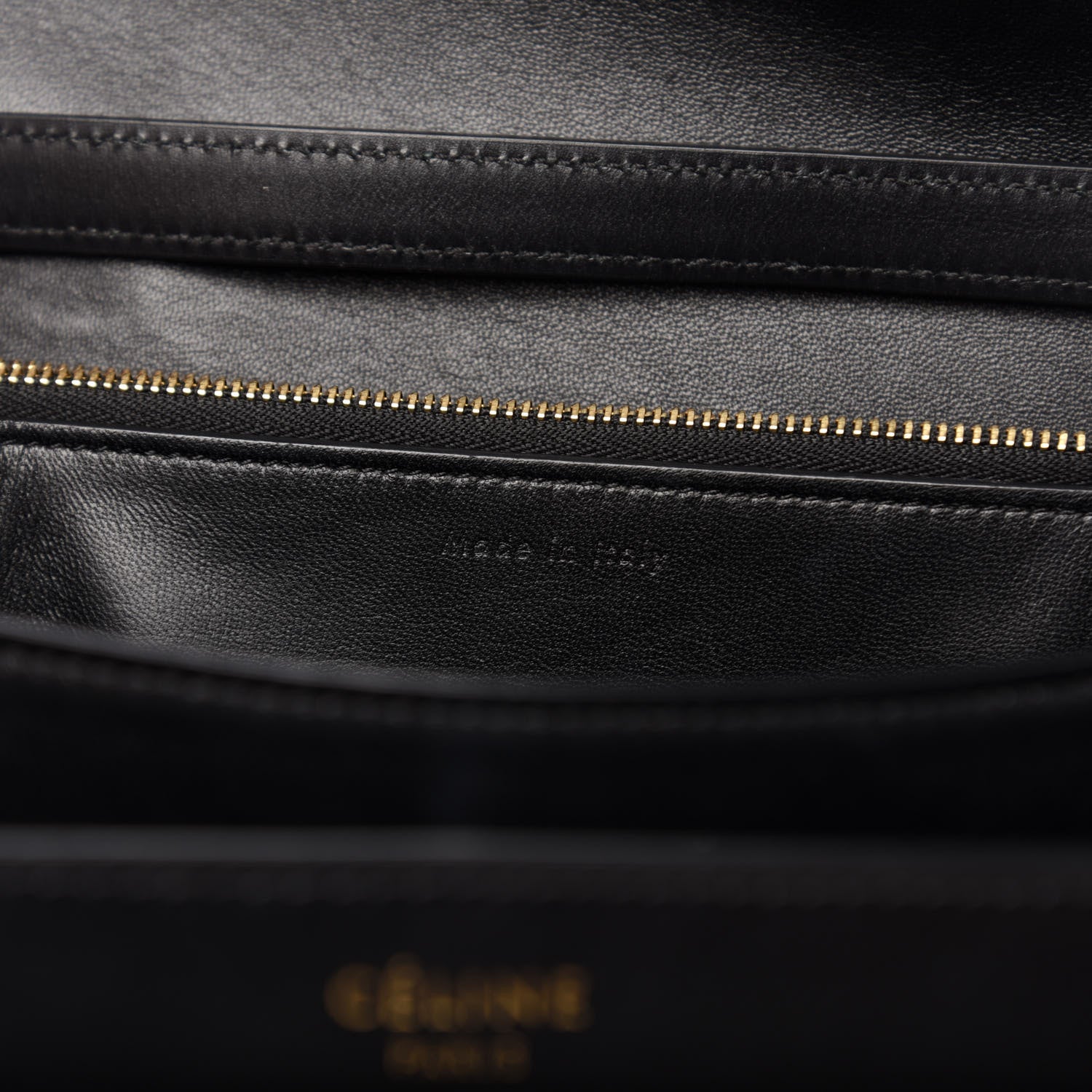 Celine Box Calfskin Medium Classic Box Flap Black 9 of 13