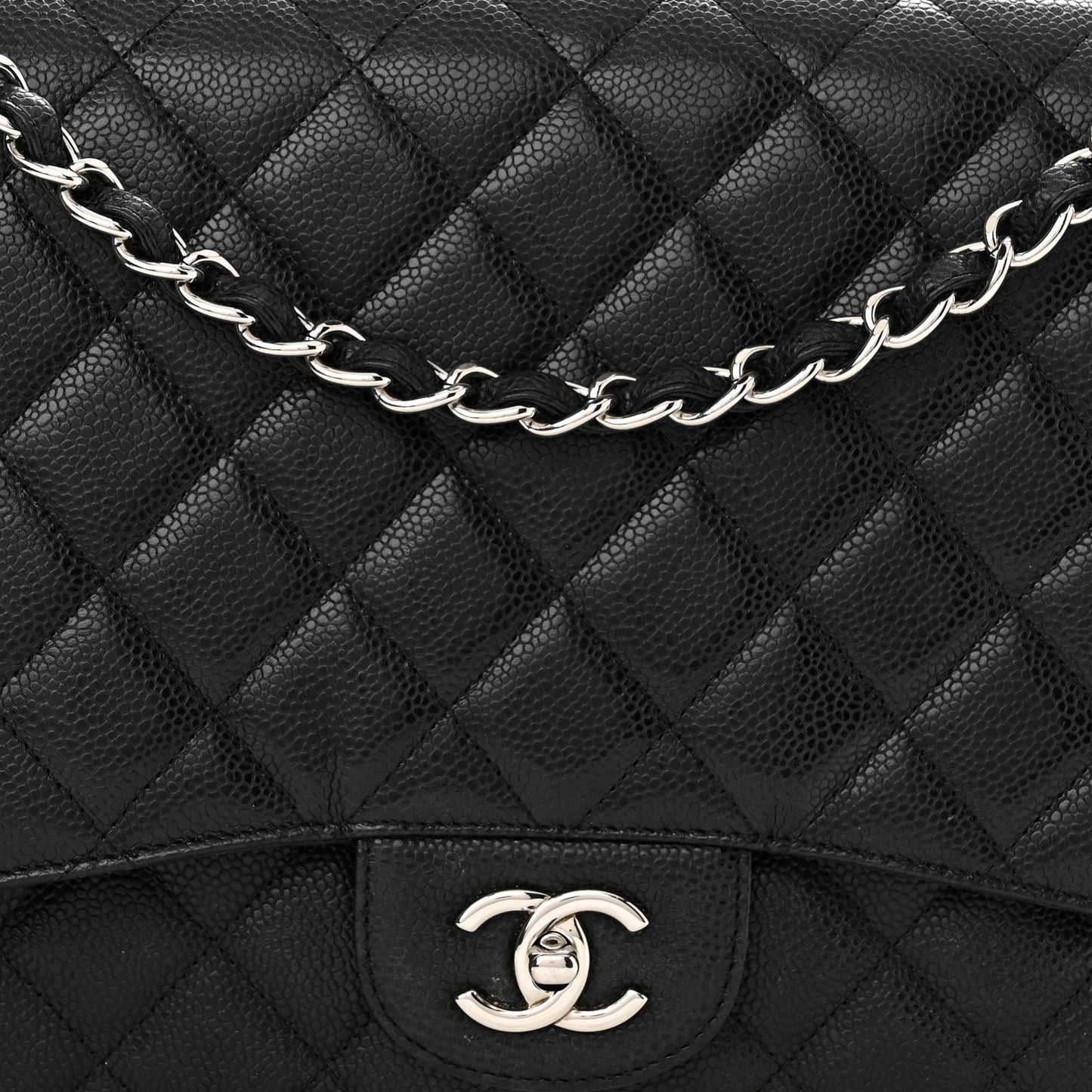 Caviar Quilted Maxi Single Flap Black