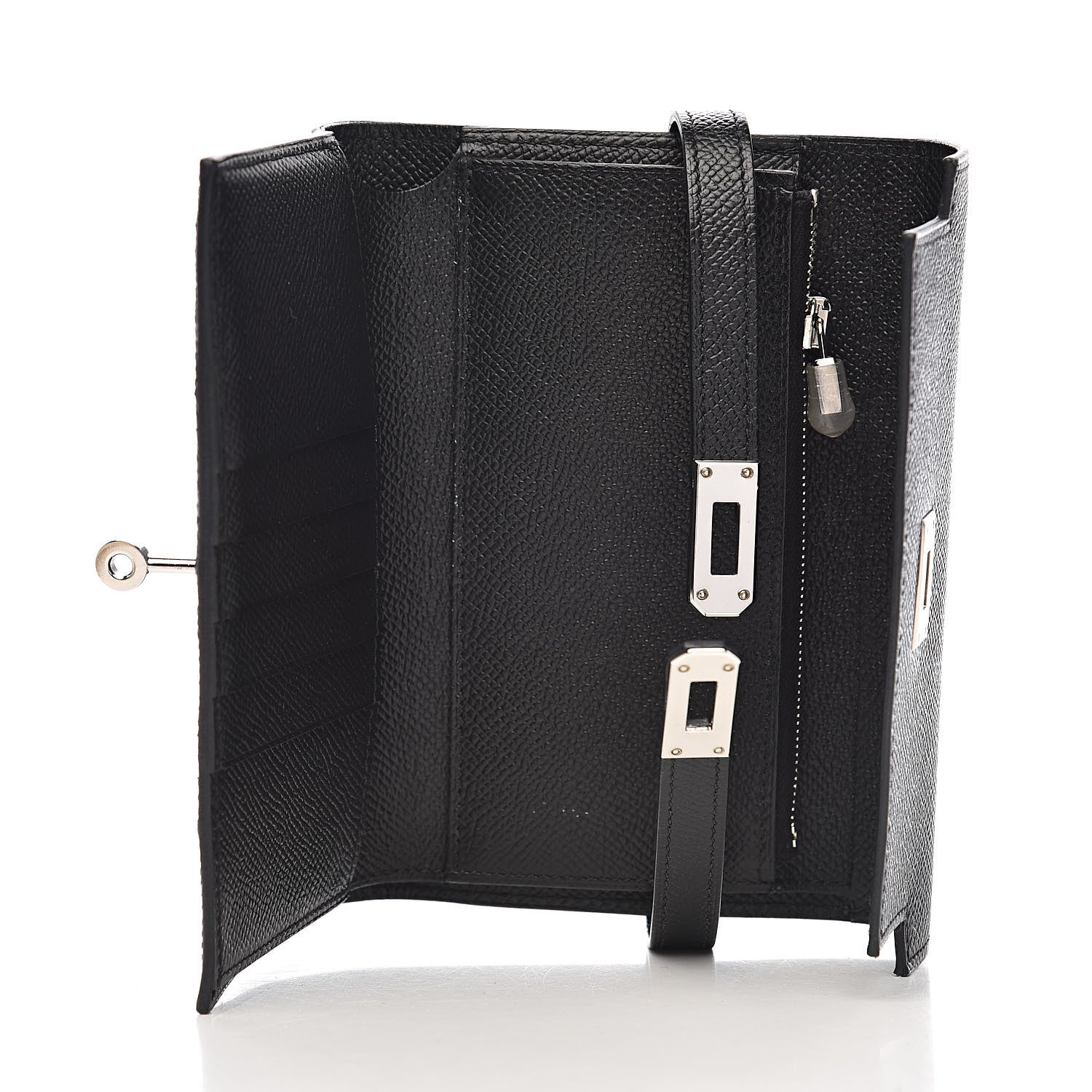 Hermes Epsom Medium Kelly Wallet Black 5 of 8