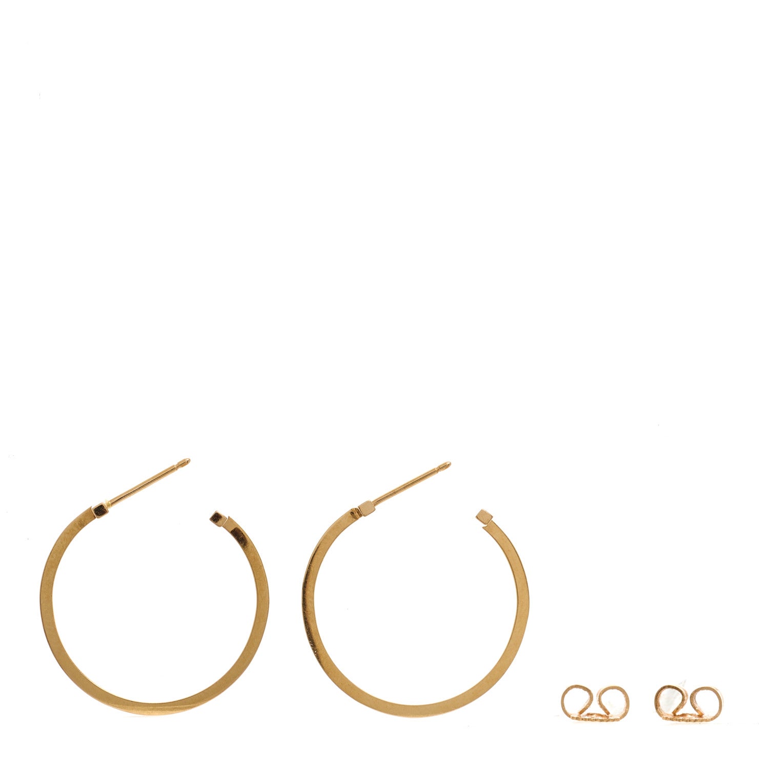 Tiffany 18K Rose Gold Medium T Wire Hoop Earrings 3 of 5