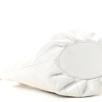 Chanel Lambskin Stitched Small Shopping Tote White 8 of 10