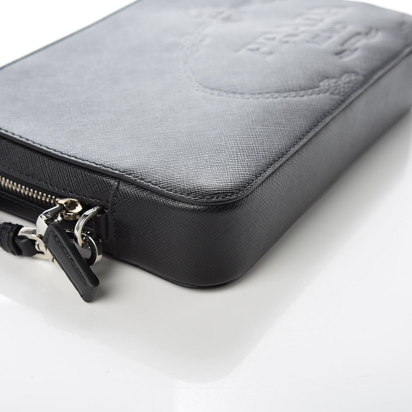 Saffiano Travel Wristlet Bag Black