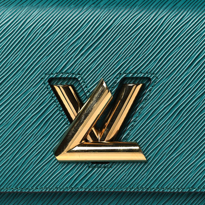 Louis Vuitton Epi Twist Shoulder Bag MM Emeraude Indigo 7 of 9