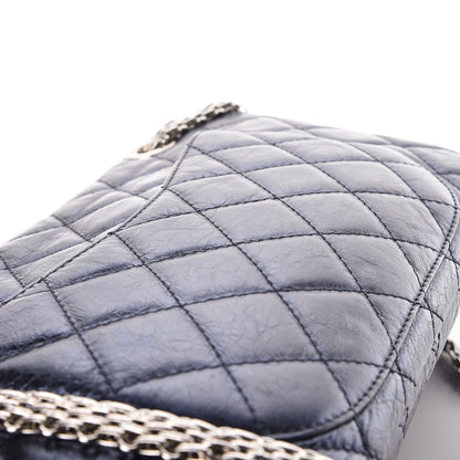 Chanel Metallic Aged Calfskin Quilted 2.55 Reissue 228 Flap Blue 9 of 14