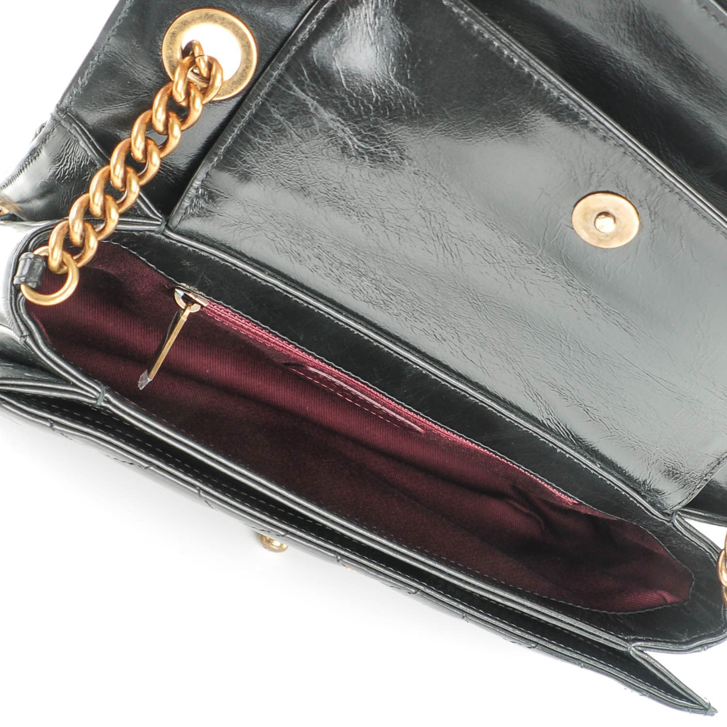 Chanel Glazed Calfskin Quilted Medium Perfect Edge Flap Black 5 of 8