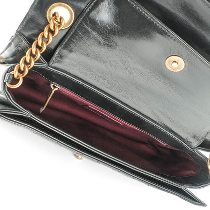 Chanel Glazed Calfskin Quilted Medium Perfect Edge Flap Black 5 of 8