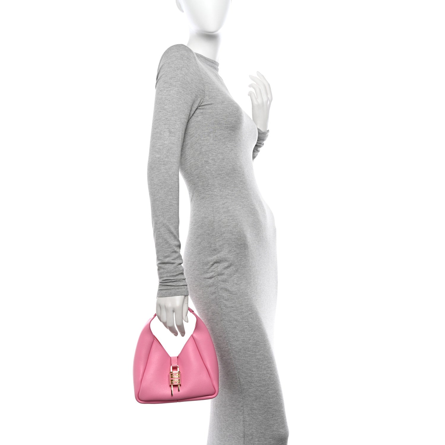 Givenchy Grained Calfskin Mini G-Lock Hobo Pink 2 of 13