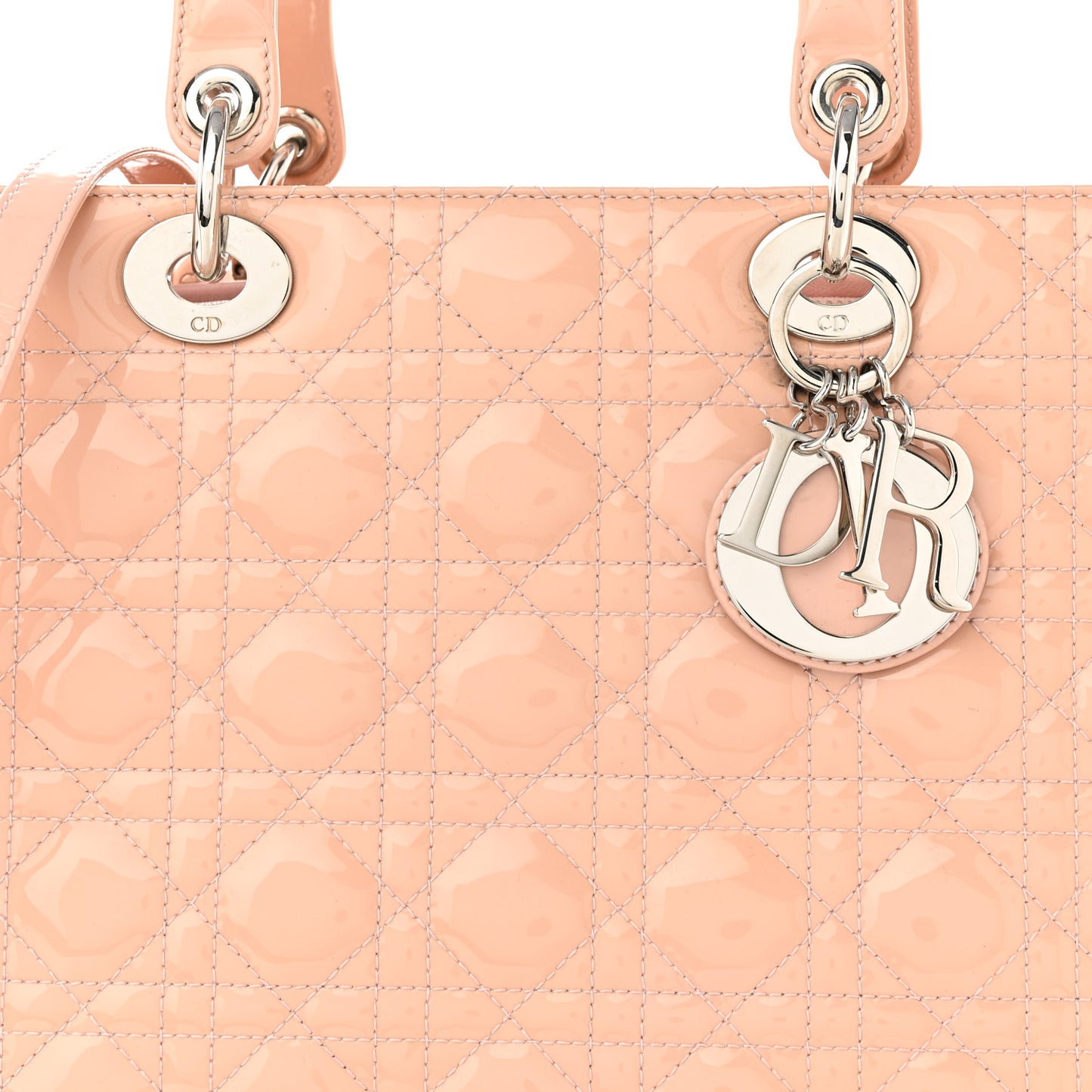 Patent Cannage Large Lady Dior Light Pink