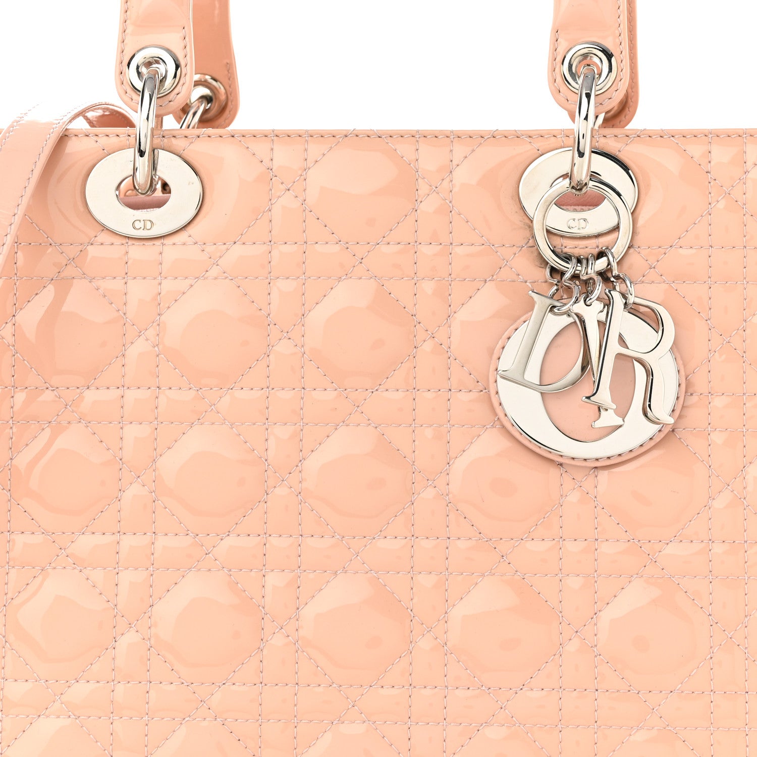 Christian Dior Patent Cannage Large Lady Dior Light Pink 8 of 10