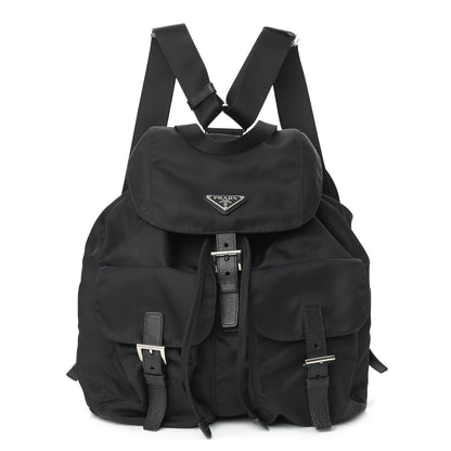 Prada Tessuto Nylon Saffiano Medium Backpack Black 1 of 12