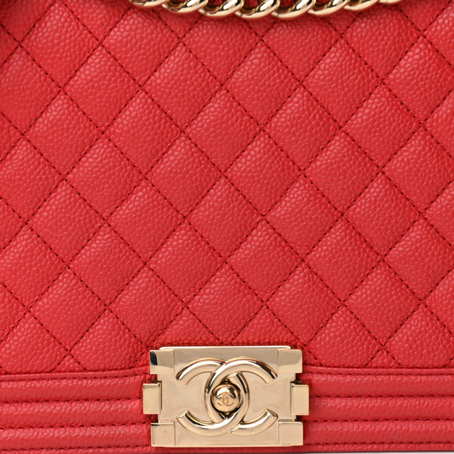Chanel Caviar Quilted New Medium Boy Flap Dark Red 7 of 10