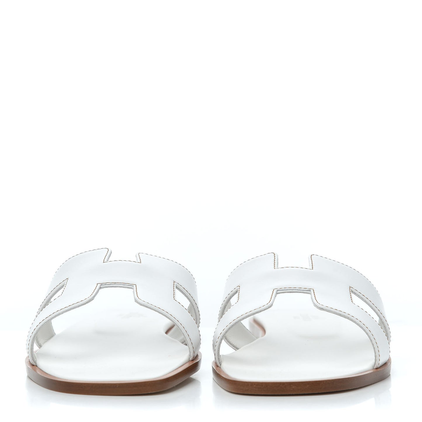 Box Calfskin Oran Sandals 38 White