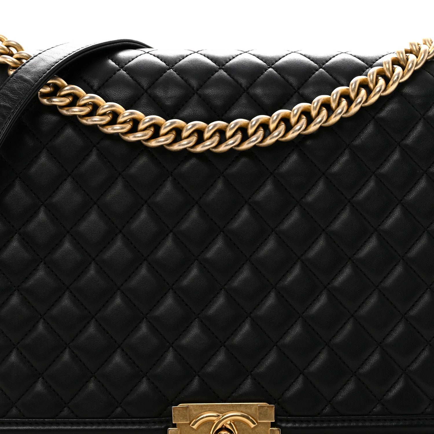 Chanel Lambskin Quilted Large Boy Flap Black 8 of 10