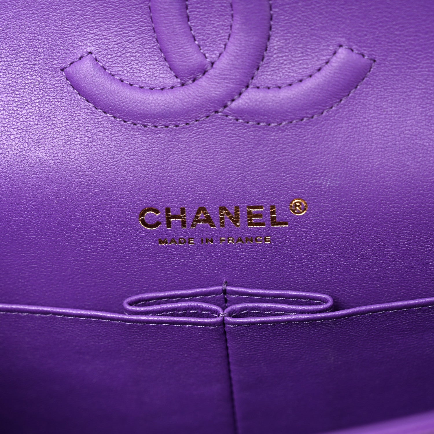 Chanel Caviar Quilted Medium Double Flap Purple 6 of 10