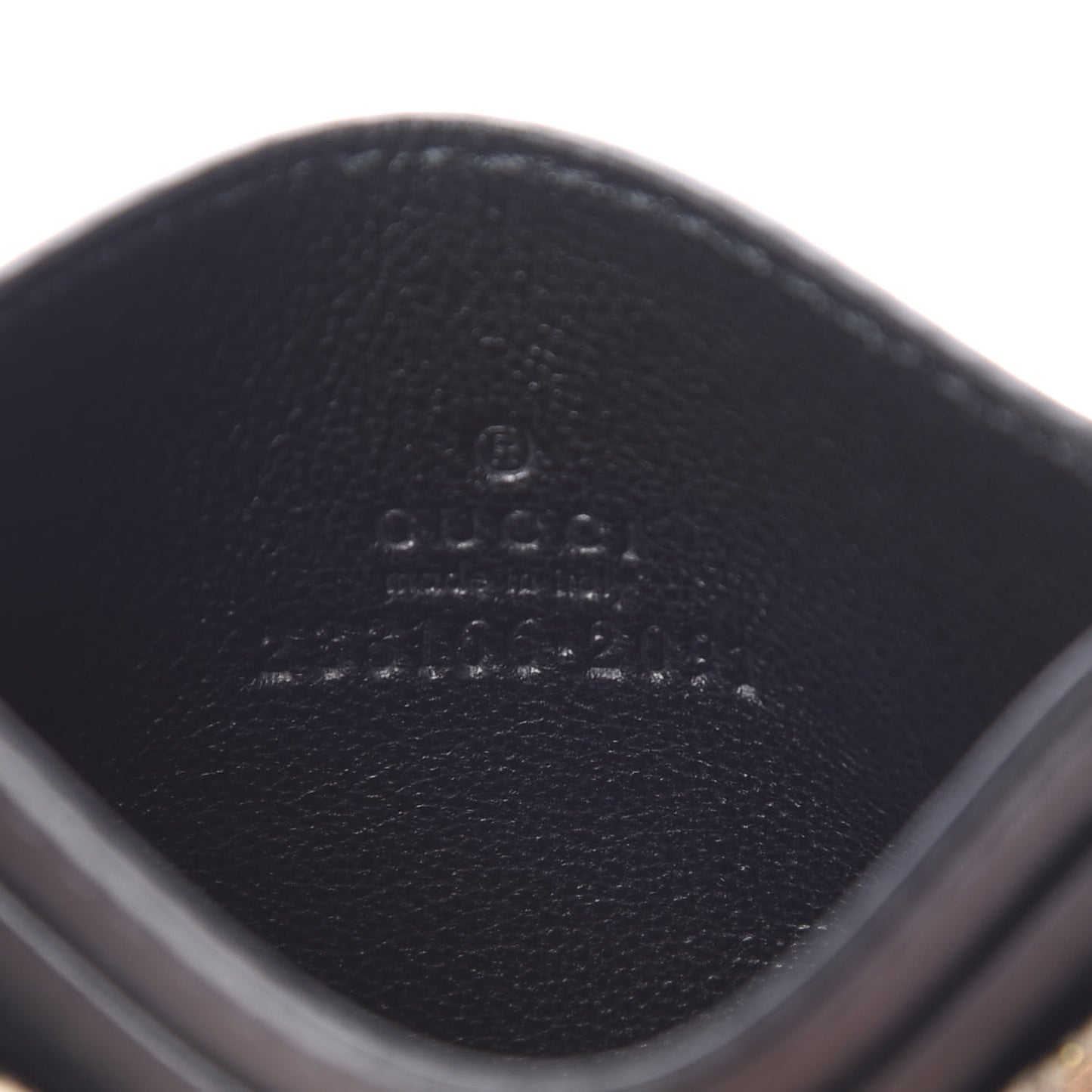GG Supreme Monogram Bees Card Holder Black