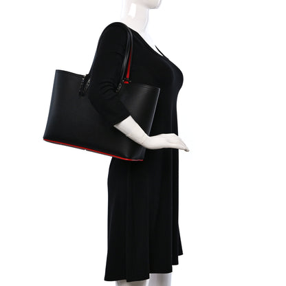 Christian Louboutin Calfskin Empire Spikes Small East West Cabata Tote Black 2 of 11