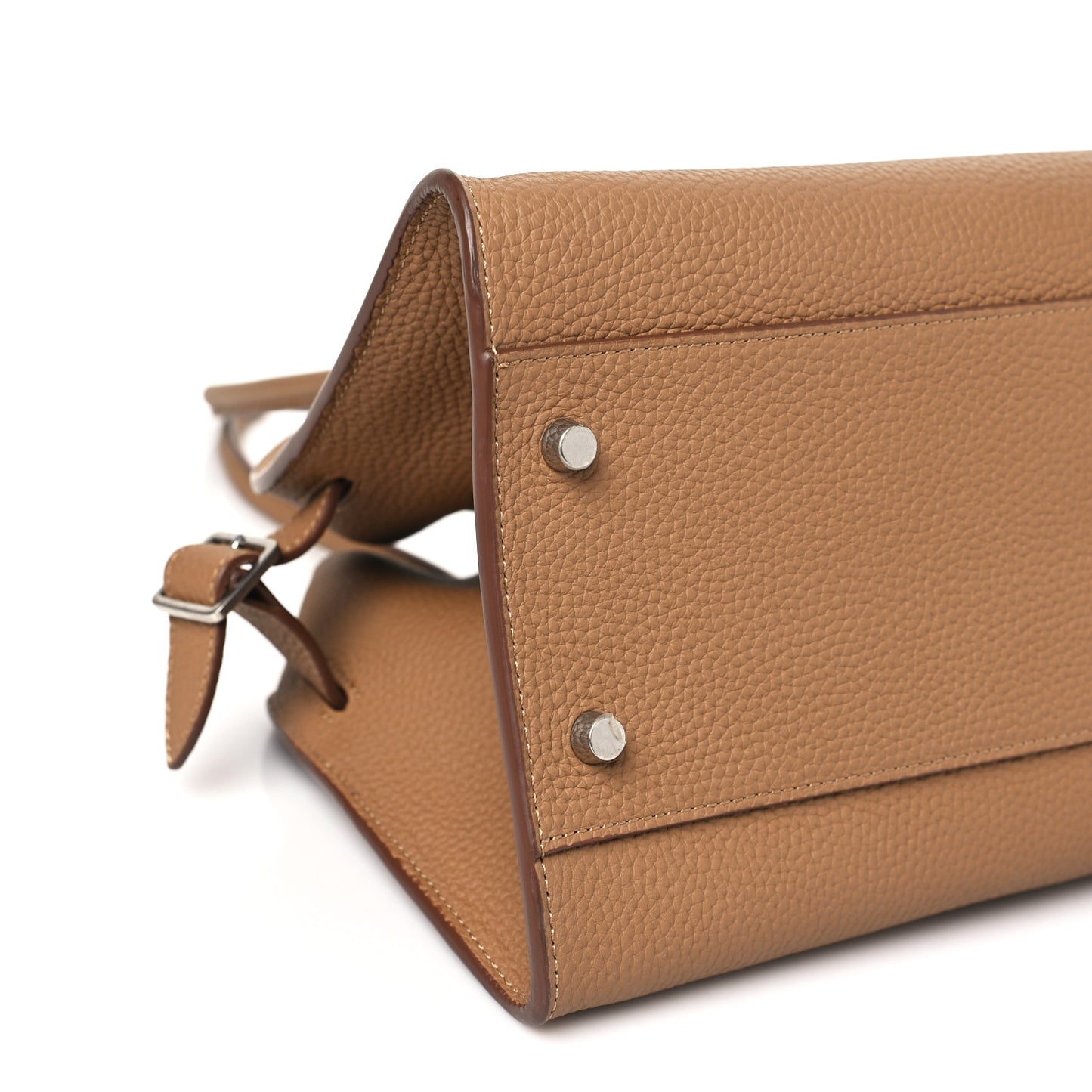 Grained Calfskin Margaux Shoulder 12 Sandpit