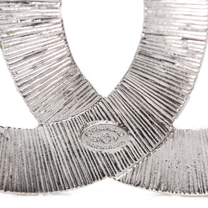 Chanel Baguette Crystal CC Brooch Silver 3 of 5