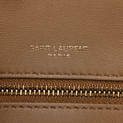 Saint Laurent Nubuck Shearling Monogram Medium Niki Chain Satchel Ivory Natural Tan 7 of 16