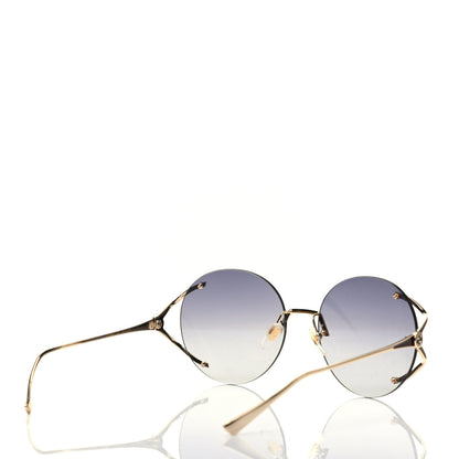 Gucci Metal Oversized Round Frame Sunglasses GG0645S Gold Grey 4 of 7