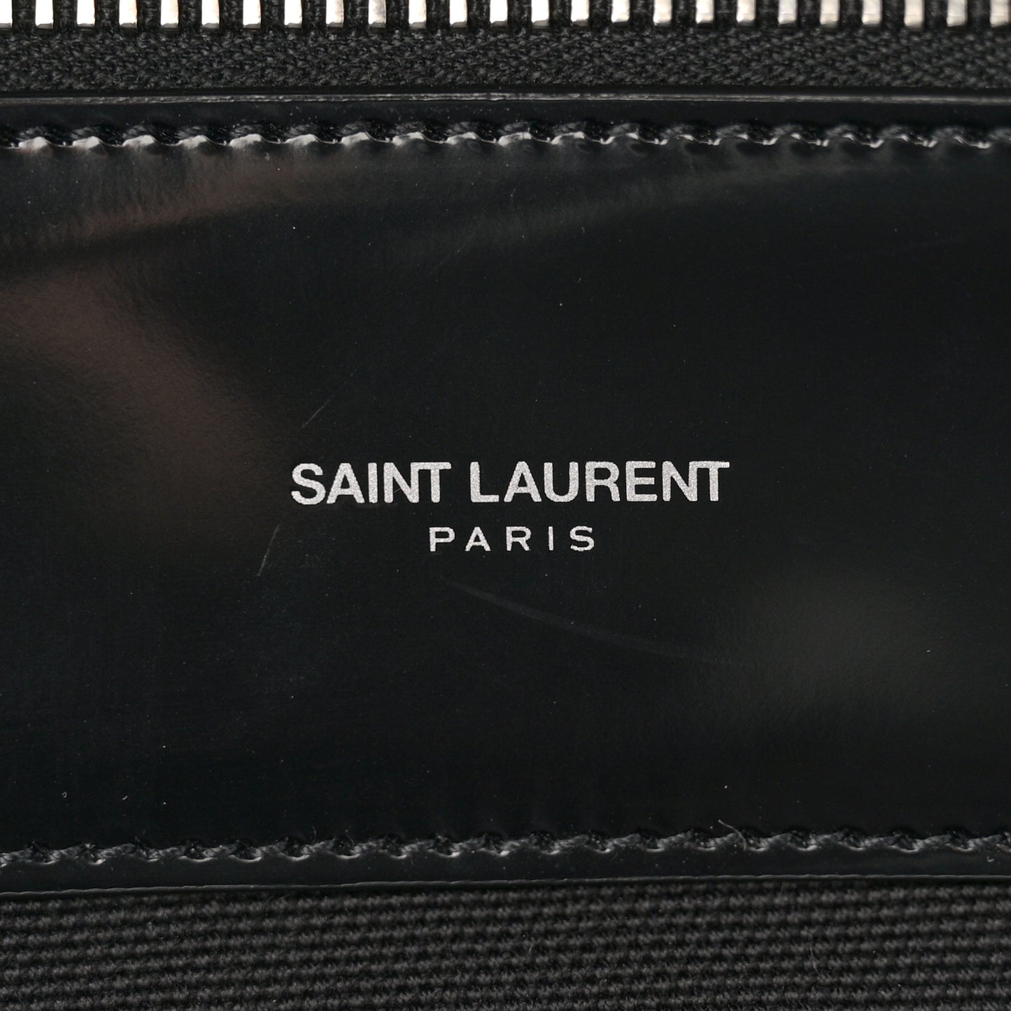 Patent Calfskin Large Thin Sac De Jour Black