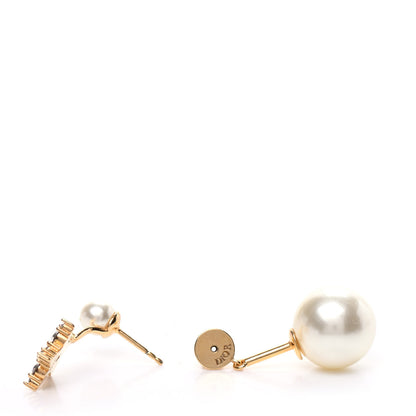 Christian Dior Pearl Crystal My ABCDior Tribales Etoile Earring Gold 3 of 5