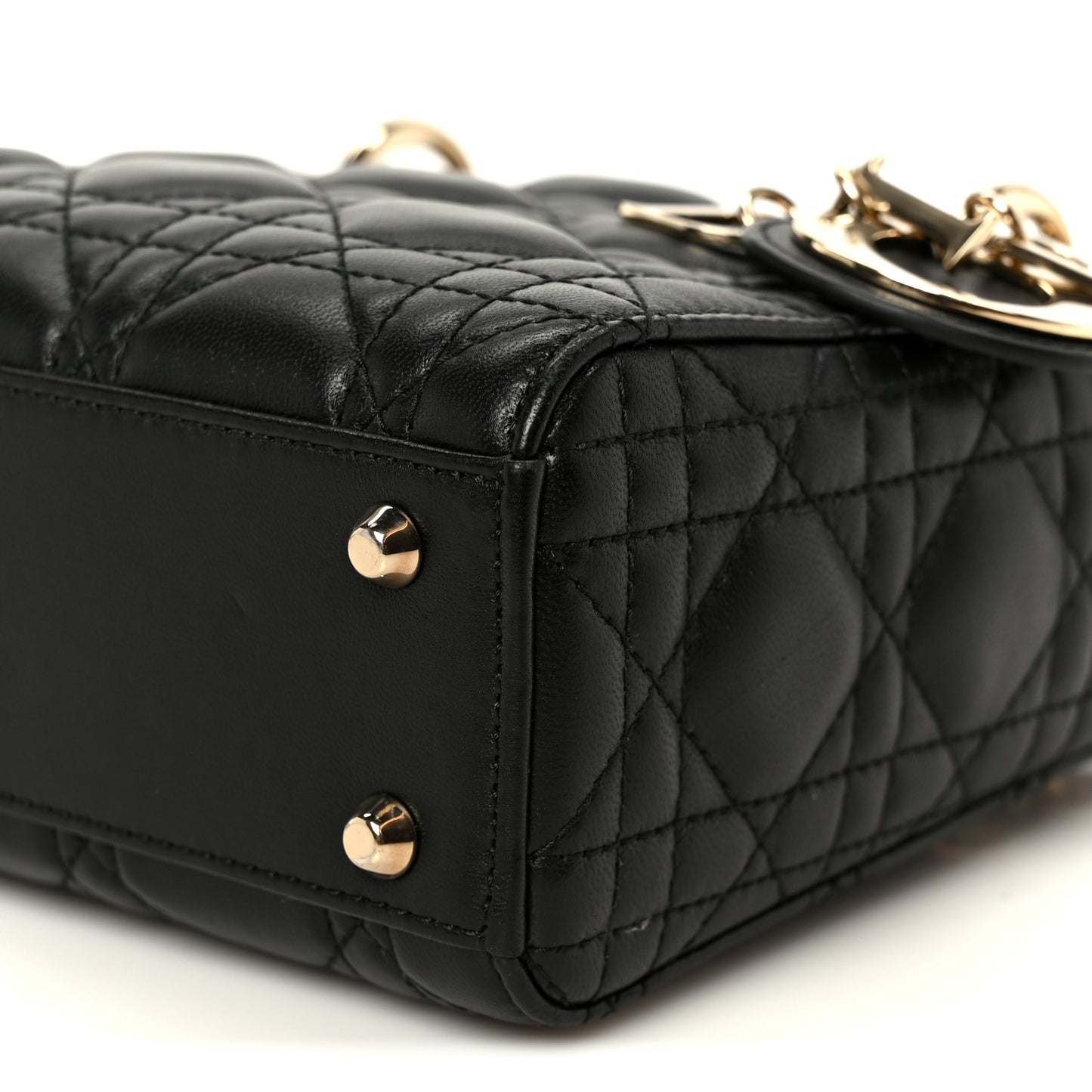 Lambskin Cannage Mini Lady Dior Black