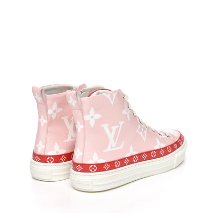 Louis Vuitton Monogram Giant Stellar Sneaker Boots 37 Rose Rouge 4 of 8