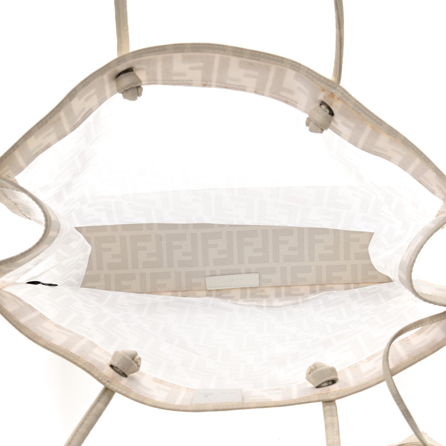 Mesh Glazed Fabric FF 1974 Tote White
