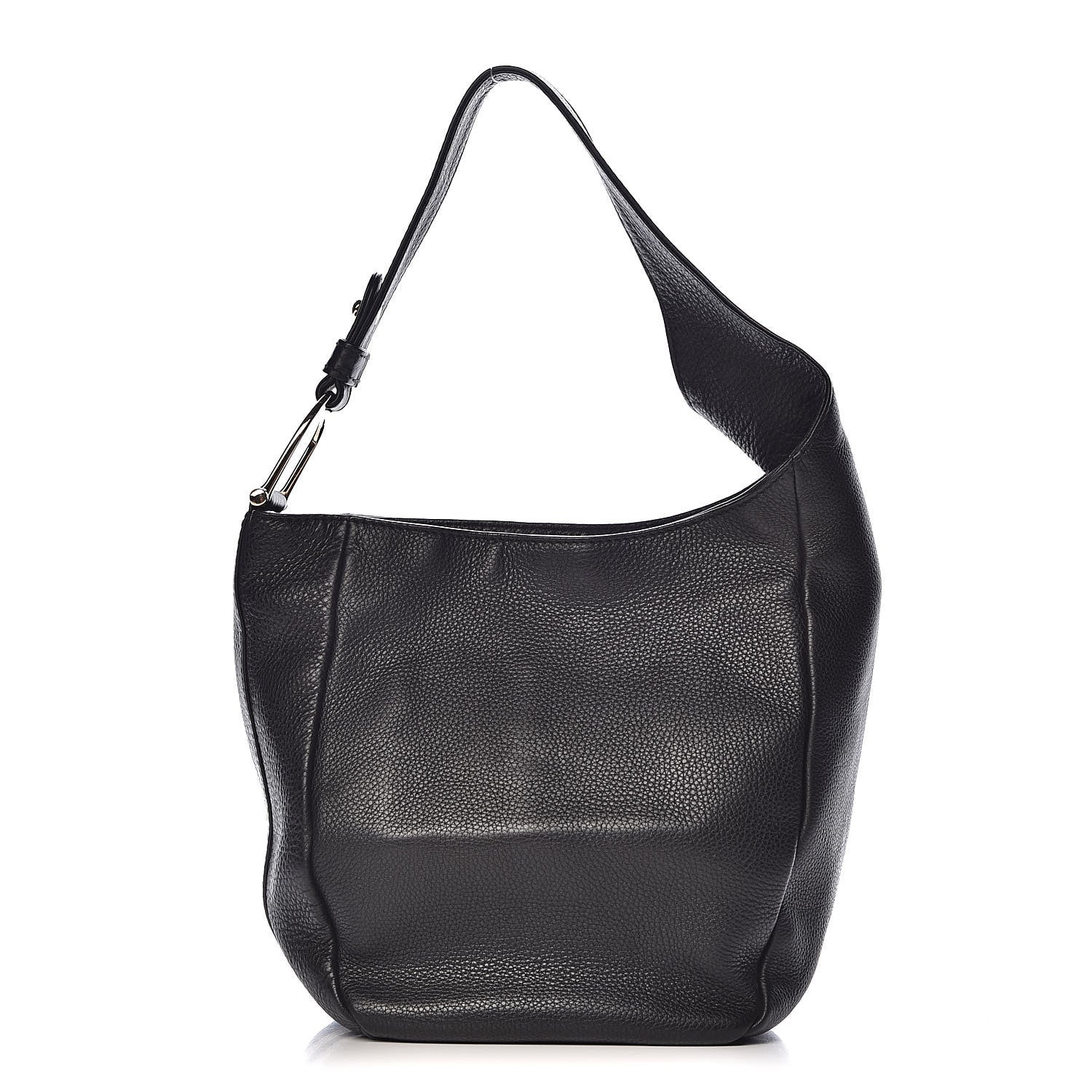Gucci Pebbled Calfskin Shoulder Bag Black 1 of 12