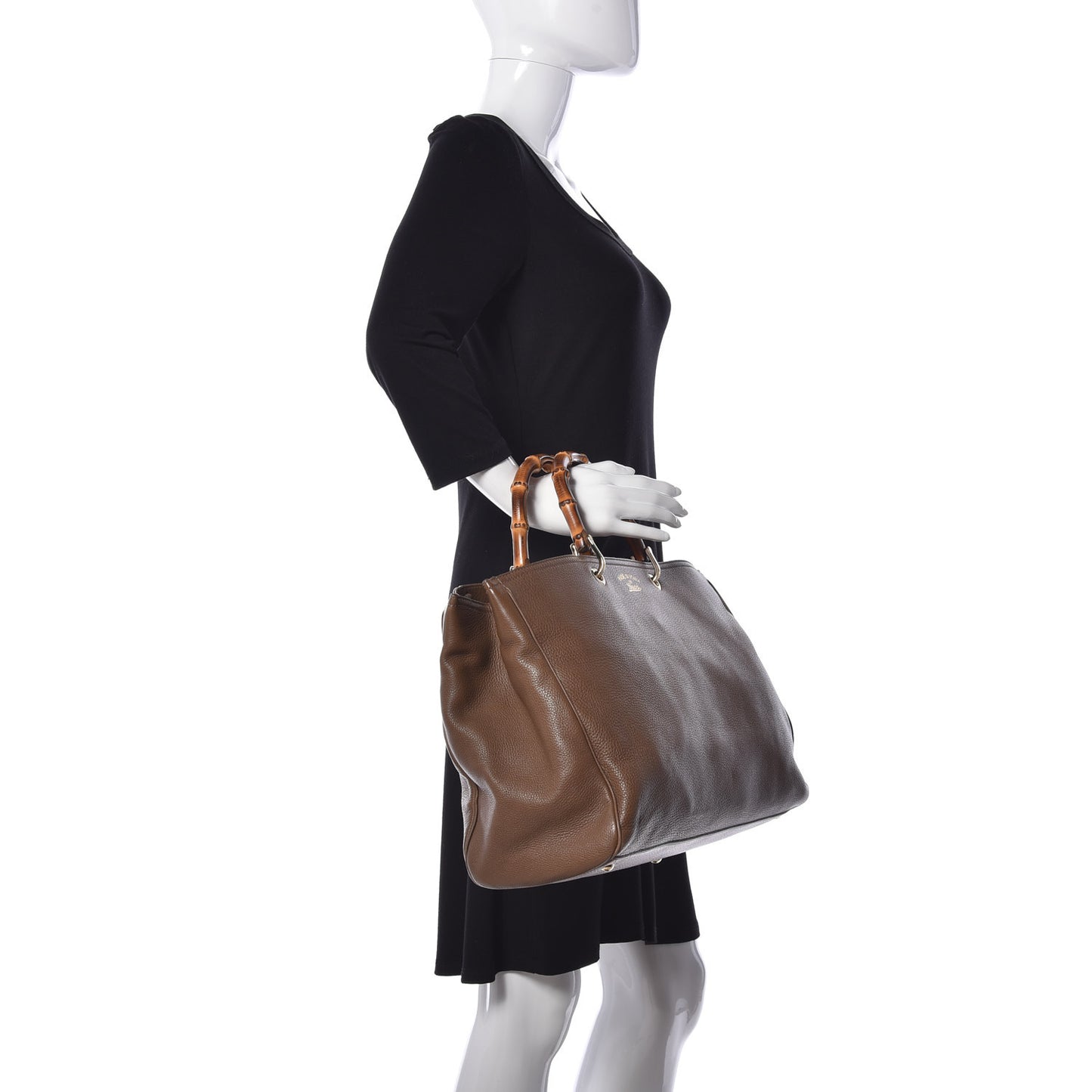 Cellarius Calfskin Large Bamboo Shopper Tote Acero