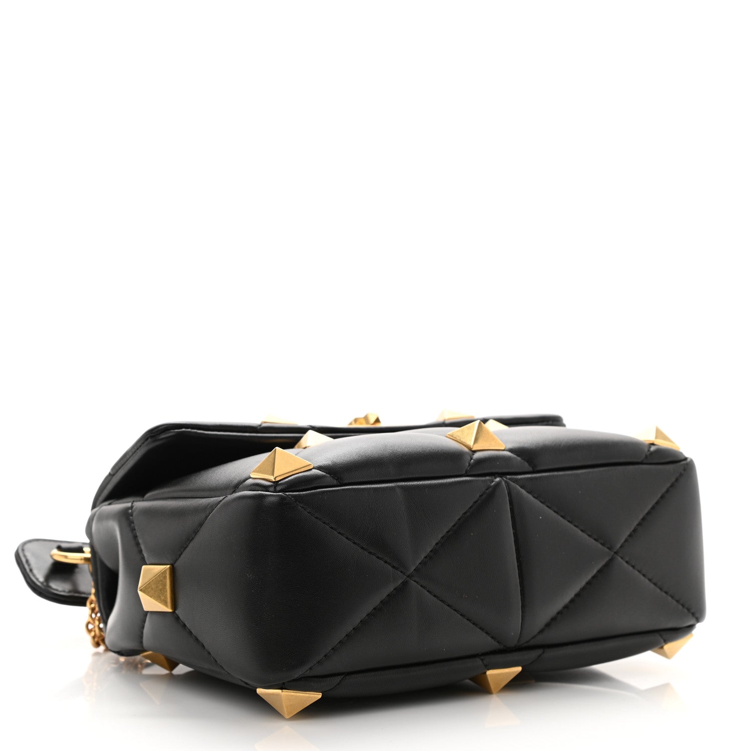Valentino Garavani Nappa Medium Roman Stud Shoulder Bag Black 4 of 9