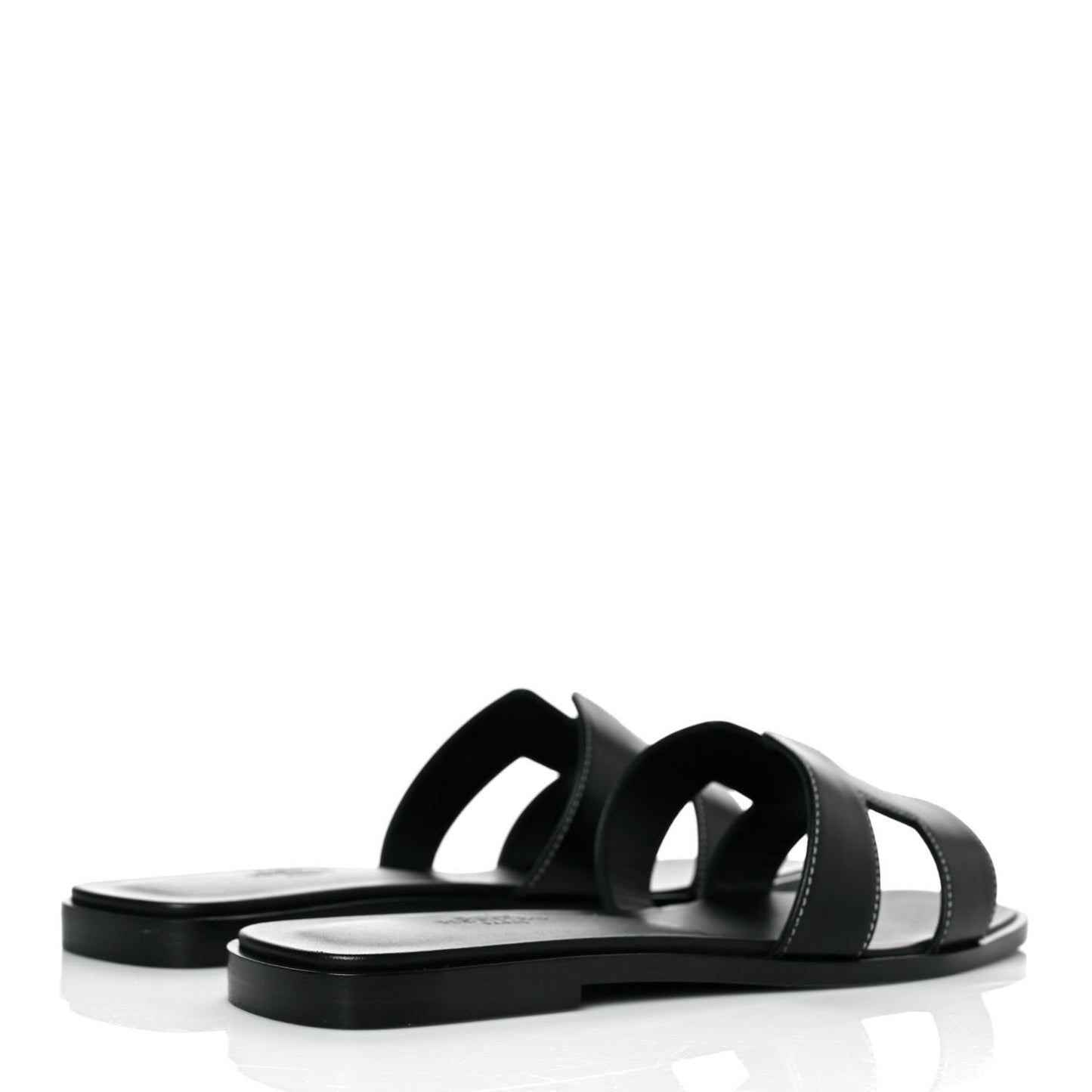 Box Calfskin Oran Sandals 37.5 Black