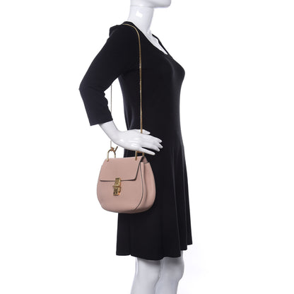 Chloe Grained Lambskin Drew Shoulder Bag Cement Pink 2 of 13