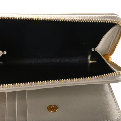 Saint Laurent Calfskin Compact Zip Around Wallet Crema Soft 5 of 10