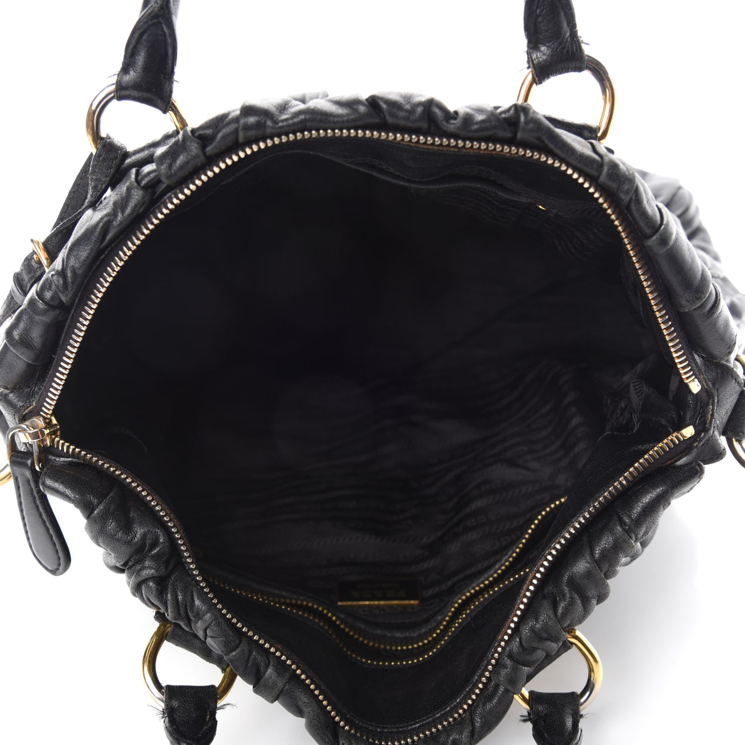 Prada Nappa Gaufre Tote Black 5 of 13