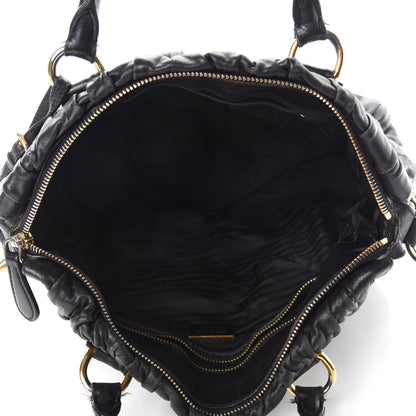 Prada Nappa Gaufre Tote Black 5 of 13