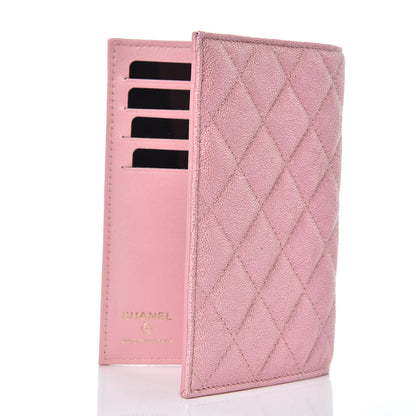 Chanel Iridescent Caviar Quilted Passport Holder Pink 3 of 8