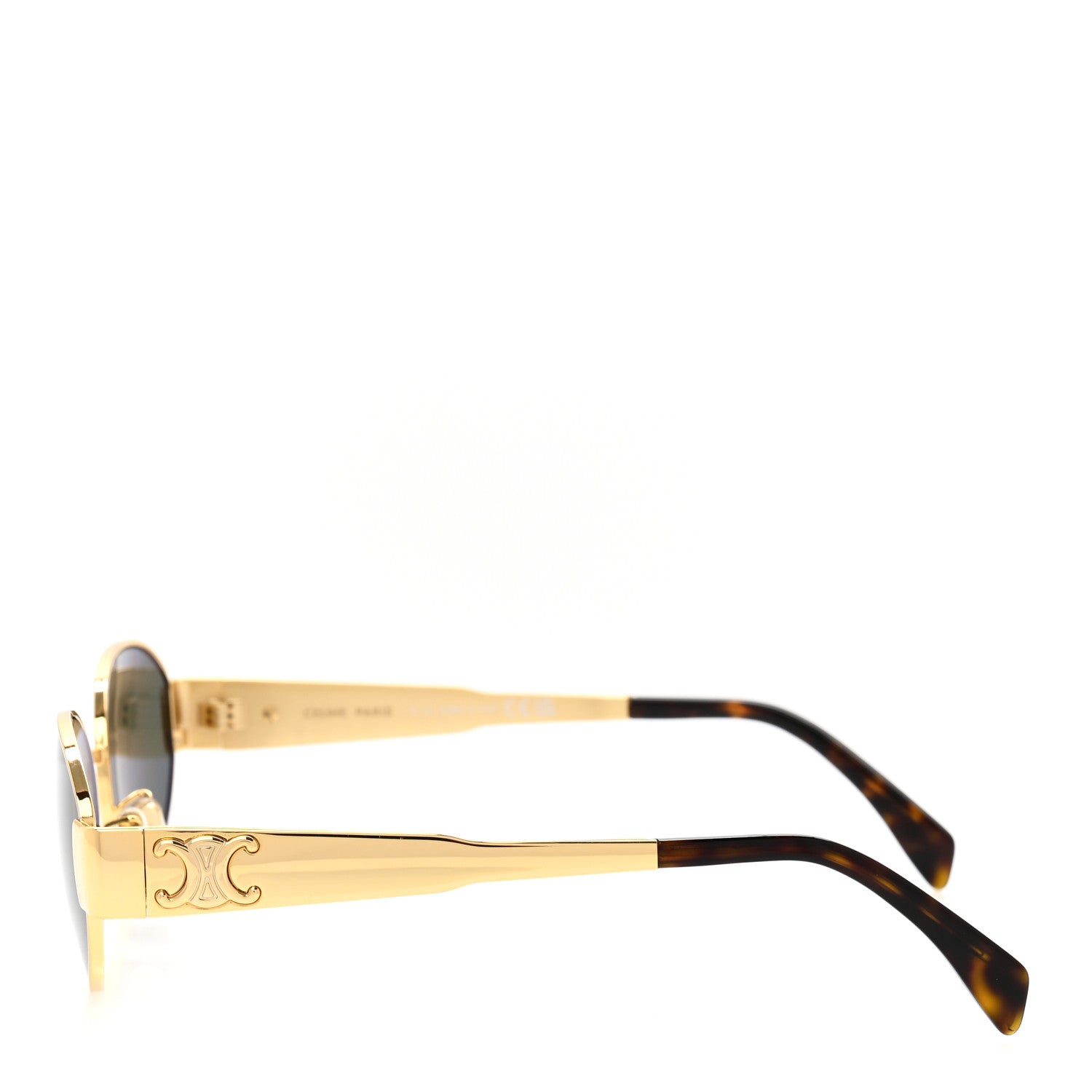 Celine Metal Triomphe 01 Sunglasses CL40235U Gold Green 3 of 8