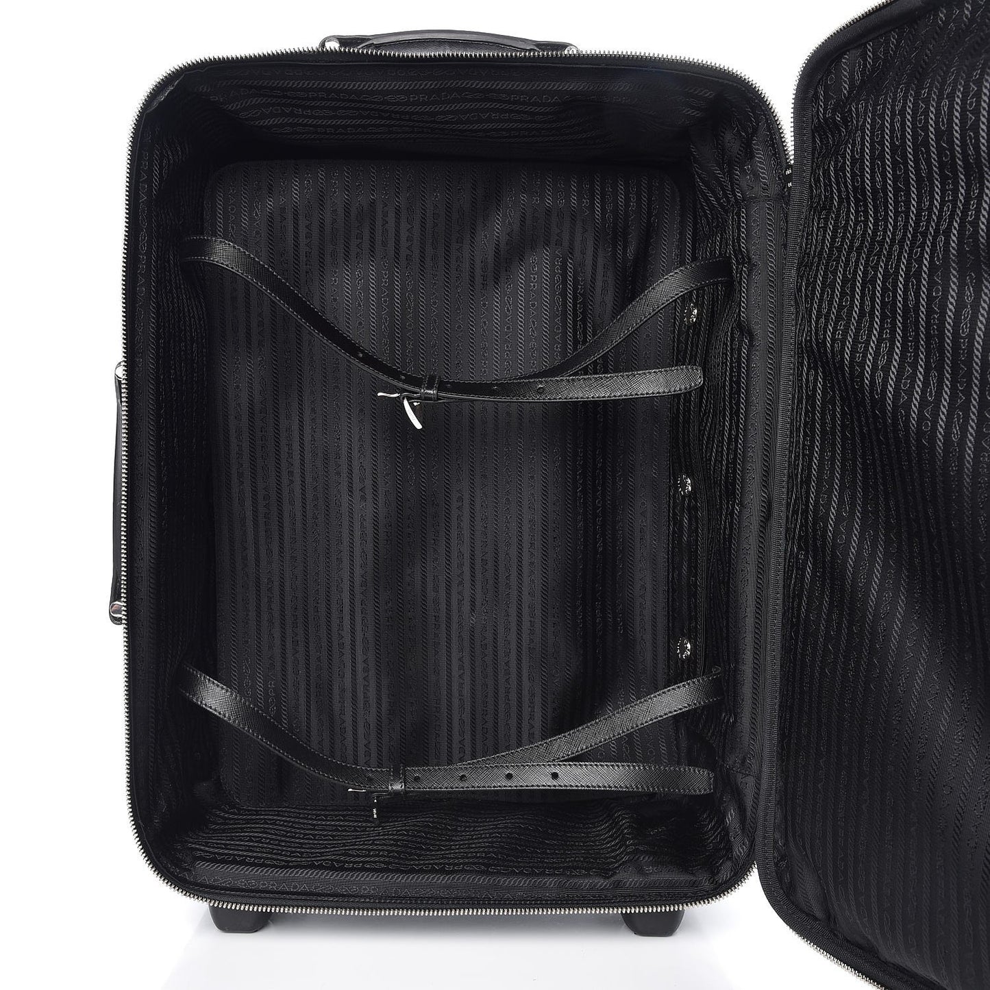 Saffiano Travel Trolley Luggage Black