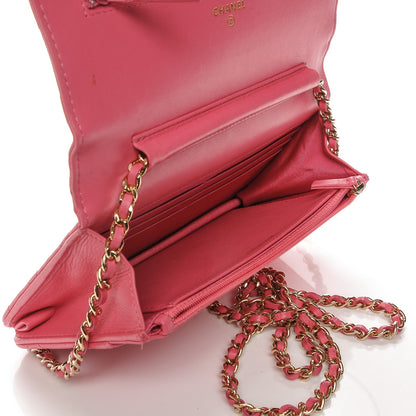 Chanel Lambskin Emoticon Wallet on Chain WOC Pink 5 of 10