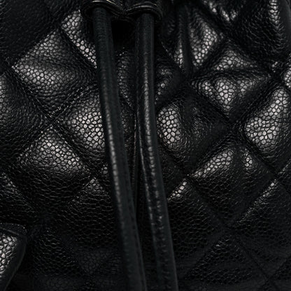 Chanel Caviar Quilted Drawstring Bucket Bag Black 7 of 12